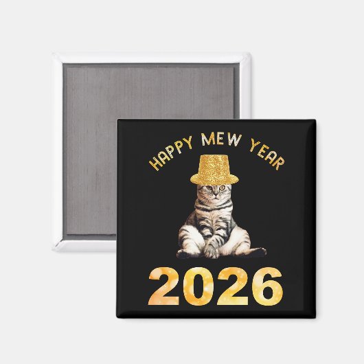 Aimant Happy Mew Year 2026 (Recto/Verso)