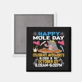Aimant Happy Mole Day On 23rd October Chemistry Lover Wom (Recto/Verso)