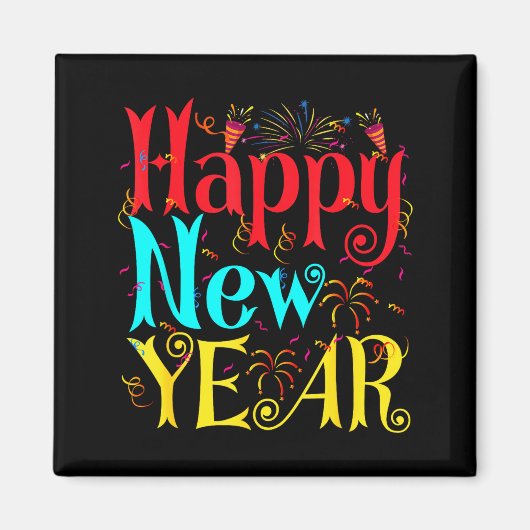 Aimant Happy New Year 2026 And Merry Christmas New Year E (Devant)