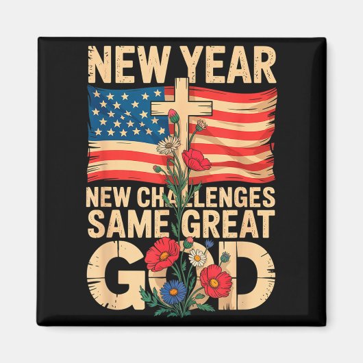 Aimant Happy New Year 2026 Christian Challenges Same Grea (Devant)