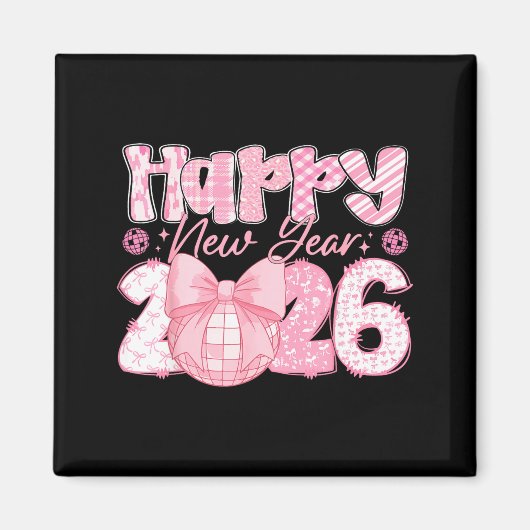 Aimant Happy New Year 2026 Eve Party Family Matching Men  (Devant)