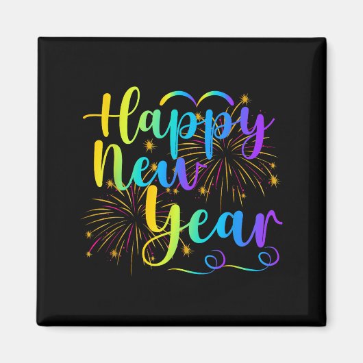 Aimant Happy New Year 2026 Funny Family Friend New Year E (Devant)