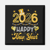 Aimant Happy New Year 2026 Funny New Years Eve Party Men (Devant)