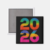 Aimant Happy New Year 2026 New Years Eve (Recto/Verso)