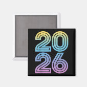 Aimant Happy New Year 2026 New Years Eve (Recto/Verso)