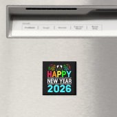 Aimant Happy New Year 2026 Nye Party - Funny New Years Ev (In Situ (Lave-vaisselle))