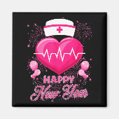Aimant Happy New Year Nurses Heartbeat New Years Eve Part (Devant)