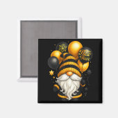 Aimant Happy New Year Party New Years Eve 2026 Gnome Love (Recto/Verso)