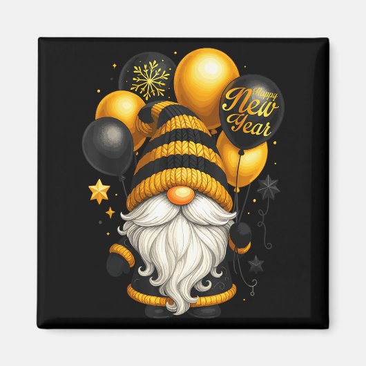 Aimant Happy New Year Party New Years Eve 2026 Gnome Love (Devant)