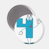 Aimant Happy Numéro 4 (Recto/Verso)