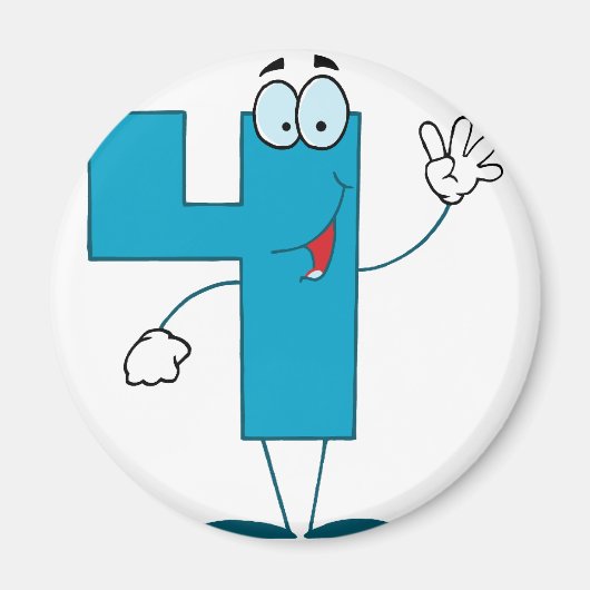 Aimant Happy Numéro 4 (Devant)
