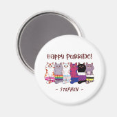Aimant Happy Purride - LGBTQ Pride Cats (Recto/Verso)