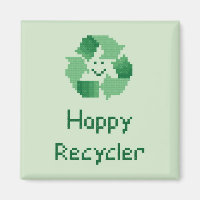 Happy Recycler Cross Stitch Motif