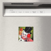 Aimant Happy Snowman Vintage (In Situ (Lave-vaisselle))