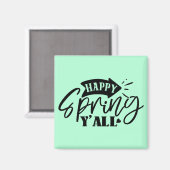 Aimant Happy Spring Y’all Typography Design-49765 (Recto/Verso)