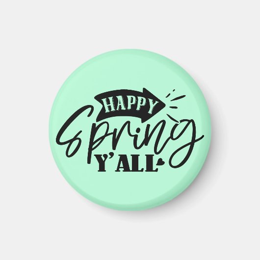 Aimant Happy Spring Y’all Typography Design-49765 (Devant)