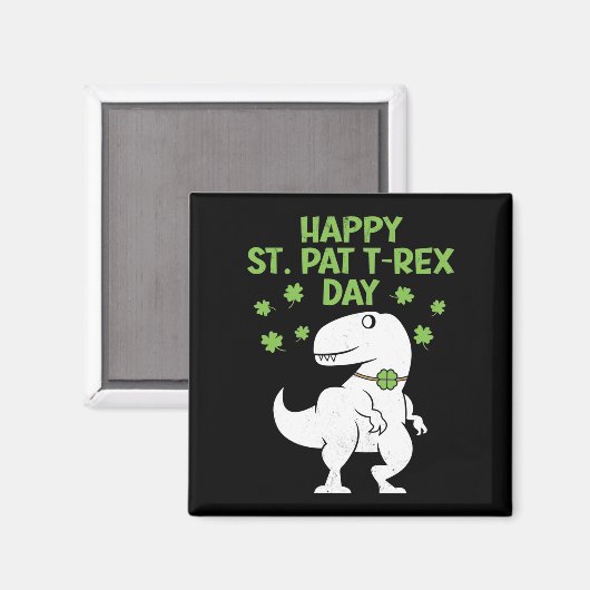 Aimant Happy St. Pat T-Rex Patrick's Day Dinosaur drôle (Recto/Verso)