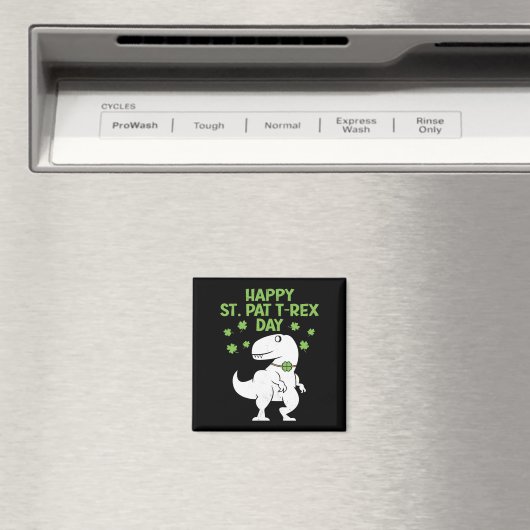 Aimant Happy St. Pat T-Rex Patrick's Day Dinosaur drôle (In Situ (Lave-vaisselle))