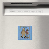 Aimant Happy Trails Cowboy & Horse - Humour de l'Ouest (In Situ (Lave-vaisselle))
