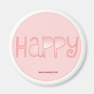 Aimant Happy - Un mot positif