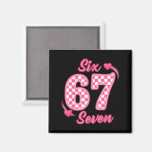 Aimant Happy Valentine’s Day 67 Meme Hearts Coquette Bow  (Recto/Verso)