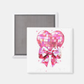 Aimant Happy Valentine's Day Funny Coquette Disco Ball He (Recto/Verso)