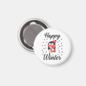 Aimant Happy Winter, mignon Penguin (Recto/Verso)