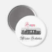 Aimant Happy Winter Solstice Stonehenge (Recto/Verso)