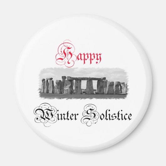 Aimant Happy Winter Solstice Stonehenge (Devant)