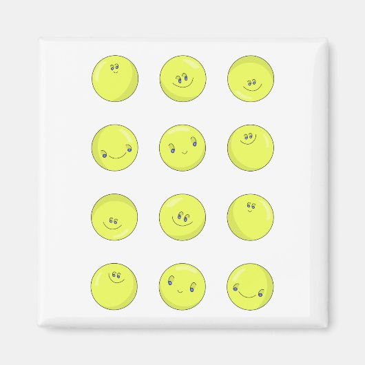 Aimant Happy Yellow Balls (Devant)