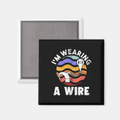 Aimant Hard Of Hearing Fun ASL Hearing Impaired I'm Weari (Recto/Verso)