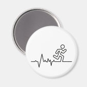 Aimant Hardlopen, triatlon of marathon sport wedstrijd. (Recto/Verso)