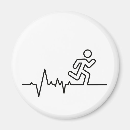 Aimant Hardlopen, triatlon of marathon sport wedstrijd. (Devant)