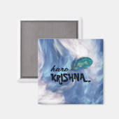 Aimant "Hare Krishna" Peacock Feather Hindu (Recto/Verso)