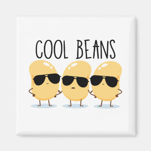 Aimant Haricots Cool amusants fèves cuites avec lunettes