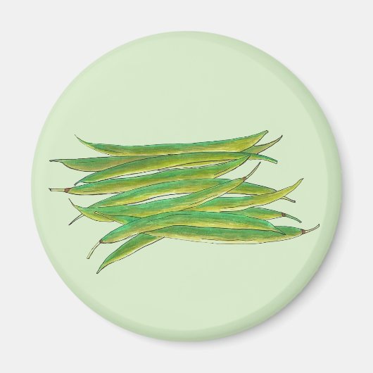 Aimant Haricots verts Légumes Jardin Veg Restaurant Chef (Devant)