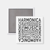 Aimant Harmonica Typographie (Recto/Verso)