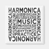 Aimant Harmonica Typographie (Devant)