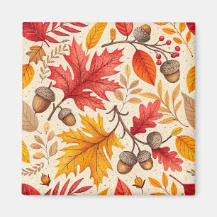 Aimant Harmonie d'automne : Un Motif d'automne coloré