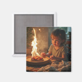 Aimant Harmonie d'un enfant et lumière chaude (Recto/Verso)