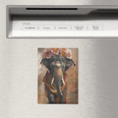 Aimant Harmonie florale des éléphants (In Situ (Lave-vaisselle))