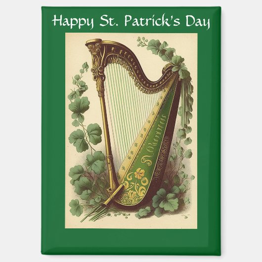 Aimant Harpe Irlandaise Vintage (Recto)