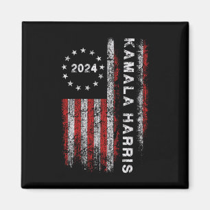 Aimant Harris 2024 Drapeau américain Kamaka Supporter 1