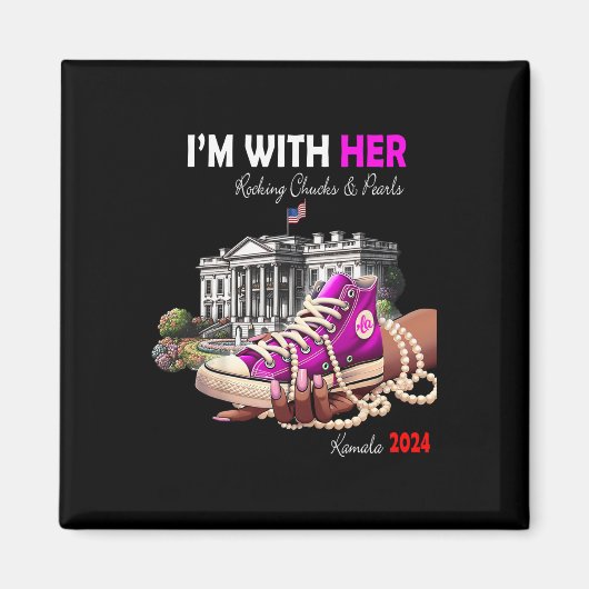 Aimant Harris 2024 I'm With Her Rocking (Devant)