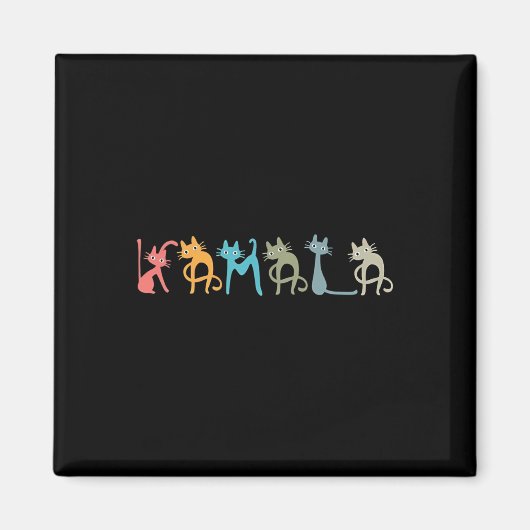 Aimant Harris Cat Lettering Positive Funny (Devant)