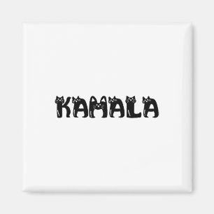 Aimant Harris Cat Lettering Positive Funny Election 2024