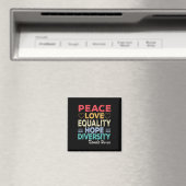 Aimant Harris Peace Love Equality Hope Diversity Retro (In Situ (Lave-vaisselle))
