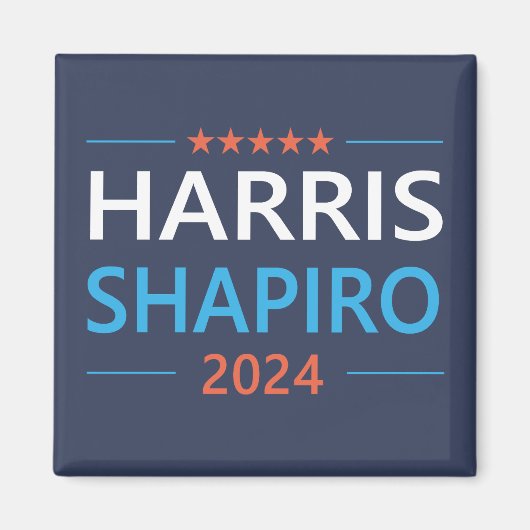 Aimant Harris Shapiro 2024 Kamala Harris Democrat (Devant)