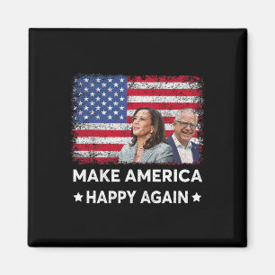 Aimant Harris Tim Waltz WAlzheimer 2024 Make America Happ