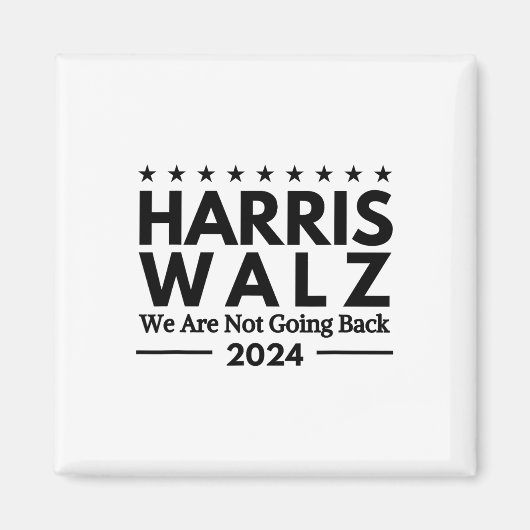 Aimant Harris Tim Walz 2024 On Ne Recule Pas  (Devant)